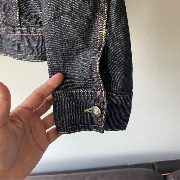 Privacy Wear Breast Cancer Denim Jacket. Embroidery: Women's Size Large - Picture 5 of 6